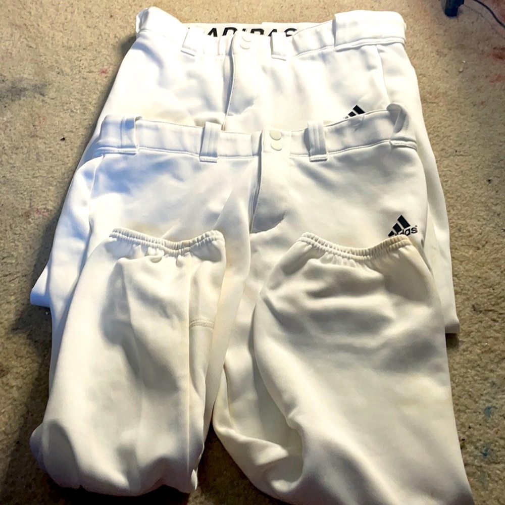 White set of softball pants